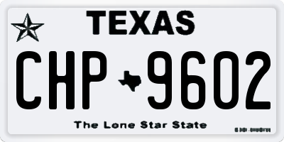 TX license plate CHP9602