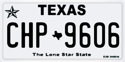 TX license plate CHP9606