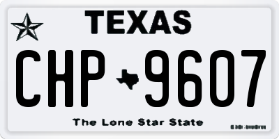 TX license plate CHP9607