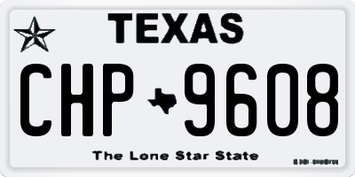 TX license plate CHP9608