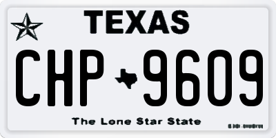 TX license plate CHP9609