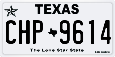 TX license plate CHP9614