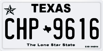 TX license plate CHP9616