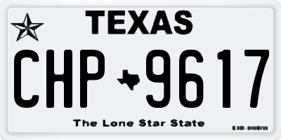 TX license plate CHP9617