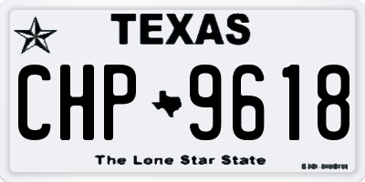TX license plate CHP9618