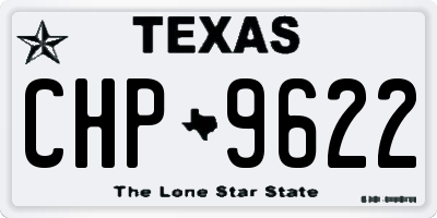 TX license plate CHP9622