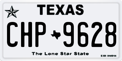 TX license plate CHP9628