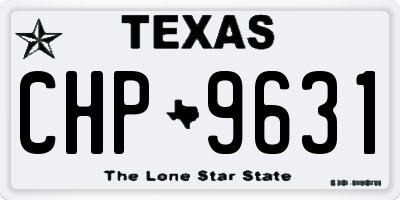TX license plate CHP9631