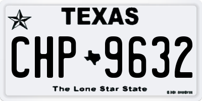 TX license plate CHP9632
