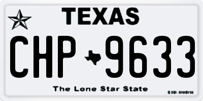 TX license plate CHP9633