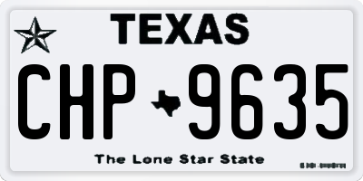 TX license plate CHP9635