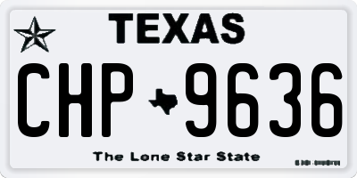 TX license plate CHP9636