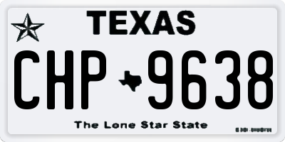 TX license plate CHP9638