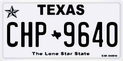 TX license plate CHP9640