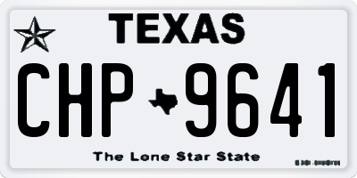 TX license plate CHP9641