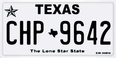 TX license plate CHP9642