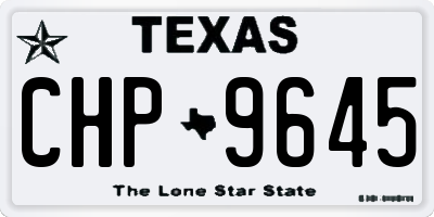 TX license plate CHP9645