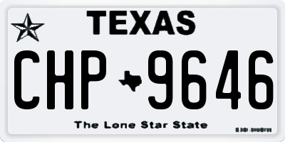 TX license plate CHP9646
