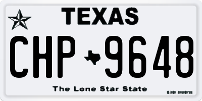 TX license plate CHP9648
