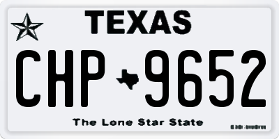 TX license plate CHP9652