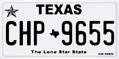 TX license plate CHP9655