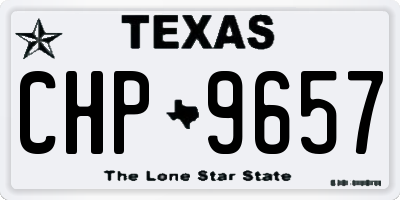 TX license plate CHP9657