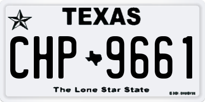 TX license plate CHP9661