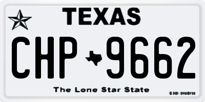 TX license plate CHP9662