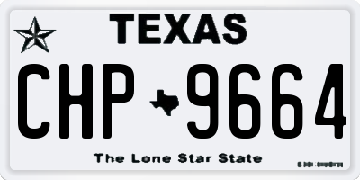 TX license plate CHP9664