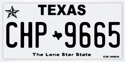 TX license plate CHP9665