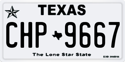 TX license plate CHP9667