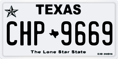 TX license plate CHP9669