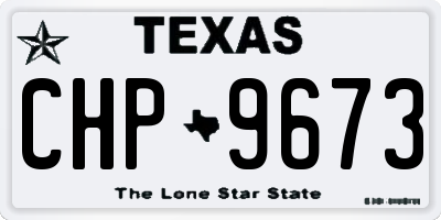 TX license plate CHP9673