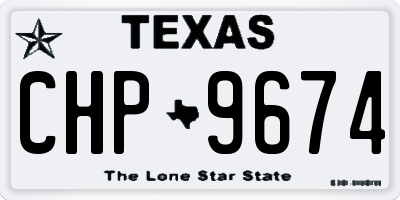 TX license plate CHP9674