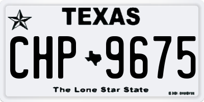 TX license plate CHP9675