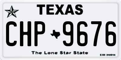 TX license plate CHP9676