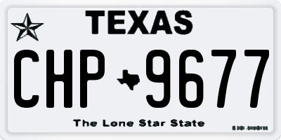 TX license plate CHP9677