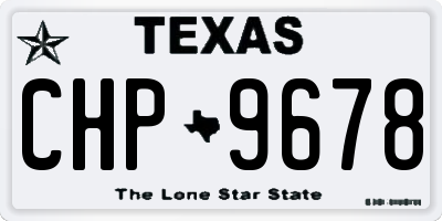 TX license plate CHP9678
