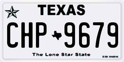 TX license plate CHP9679
