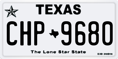 TX license plate CHP9680