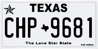 TX license plate CHP9681