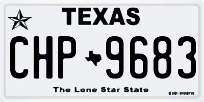TX license plate CHP9683