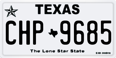 TX license plate CHP9685