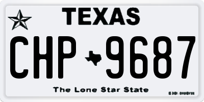 TX license plate CHP9687