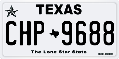 TX license plate CHP9688