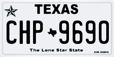 TX license plate CHP9690