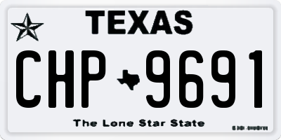 TX license plate CHP9691