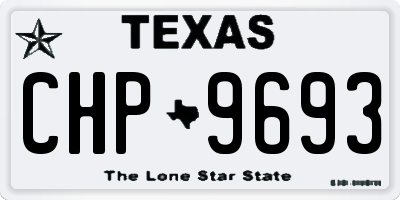 TX license plate CHP9693
