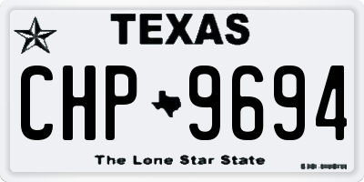 TX license plate CHP9694