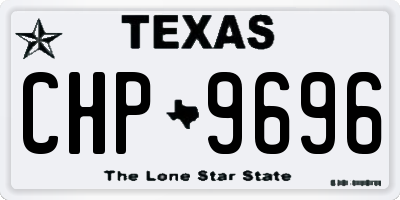 TX license plate CHP9696